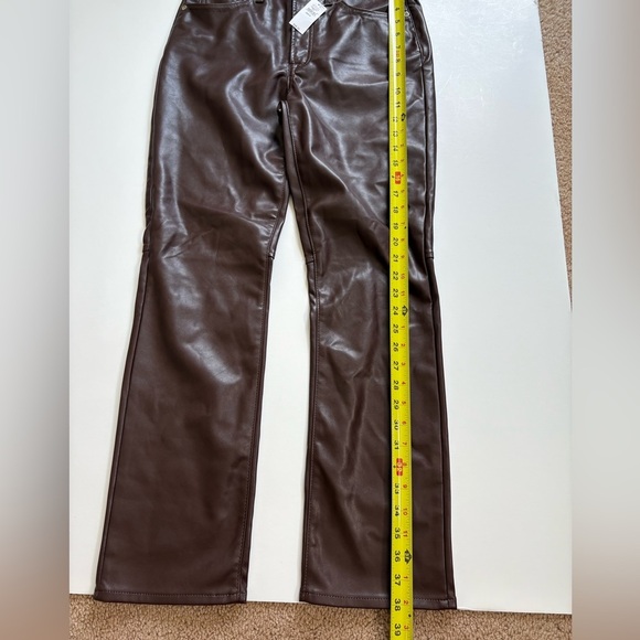 Gap Vintage Slim Faux Leather Pants Espresso Brown Size 28 / 6R New with Tags - Picture 7 of 11